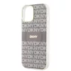 DKNY PC/TPU Repeat Pattern Tonal Stripe Magsafe tok, iPhone 15 - bézs