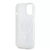DKNY PC/TPU Repeat Pattern Tonal Stripe Magsafe tok, iPhone 15 - bézs