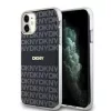 DKNY PC/TPU Repeat Pattern Tonal Stripe Magsafe tok, iPhone 11 - fekete