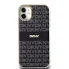 DKNY PC/TPU Repeat Pattern Tonal Stripe Magsafe tok, iPhone 11 - fekete