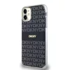 DKNY PC/TPU Repeat Pattern Tonal Stripe Magsafe tok, iPhone 11 - fekete