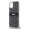 DKNY PC/TPU Repeat Pattern Tonal Stripe Magsafe tok, iPhone 11 - fekete