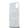 DKNY PC/TPU Repeat Pattern Tonal Stripe Magsafe tok, iPhone 11 - fekete