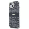 DKNY PC/TPU Repeat Pattern Tonal Stripe Magsafe tok, iPhone 13 - fekete