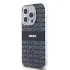 DKNY PC/TPU Repeat Pattern Tonal Stripe Magsafe tok, iPhone 13 Pro - fekete