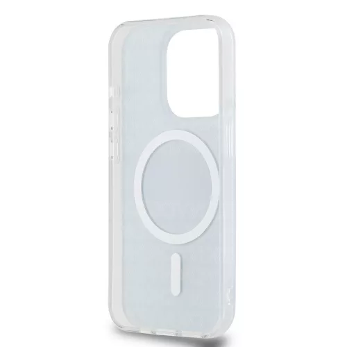 DKNY PC/TPU Repeat Pattern Tonal Stripe Magsafe tok, iPhone 13 Pro Max - fekete