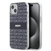 DKNY PC/TPU Repeat Pattern Tonal Stripe Magsafe tok, iPhone 14 - fekete