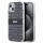 DKNY PC/TPU Repeat Pattern Tonal Stripe Magsafe tok, iPhone 14 - fekete