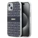 DKNY PC/TPU Repeat Pattern Tonal Stripe Magsafe tok, iPhone 14 - fekete