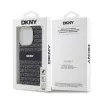 DKNY PC/TPU Repeat Pattern Tonal Stripe Magsafe tok, iPhone 14 Pro Max - fekete