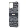DKNY PC/TPU Repeat Pattern Tonal Stripe Magsafe tok, iPhone 15 - fekete
