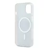 DKNY PC/TPU Repeat Pattern Tonal Stripe Magsafe tok, iPhone 15 - fekete