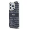 DKNY PC/TPU Repeat Pattern Tonal Stripe Magsafe tok, iPhone 15 Pro Max - fekete