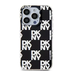   DKNY PC/TPU Checkered Pattern tok, iPhone 14 Pro Max - fekete