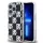 DKNY PC/TPU Checkered Pattern tok, iPhone 15 Pro - fekete