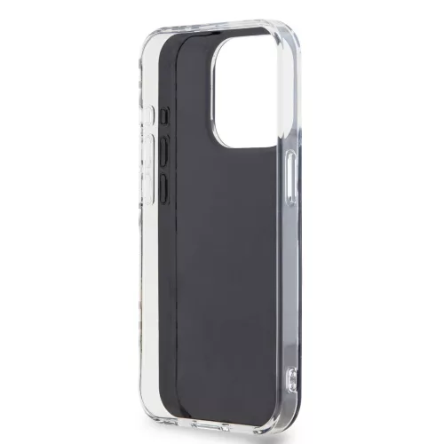 DKNY PC/TPU Checkered Pattern tok, iPhone 15 Pro - fekete