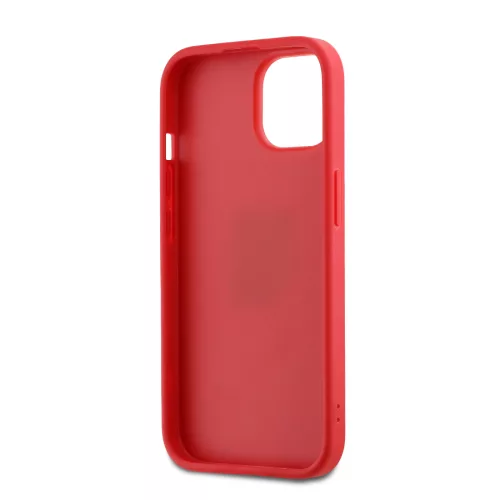 DKNY PU Leather Stack Logo Wrist Strap tok, iPhone 14 - piros