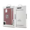 DKNY PU Leather Stack Logo Wrist Strap tok, iPhone 14 - piros
