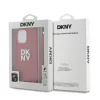 DKNY PU Leather Stack Logo Wrist Strap tok, iPhone 14 Pro - piros
