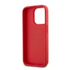 DKNY PU Leather Stack Logo Wrist Strap tok, iPhone 15 Pro - piros