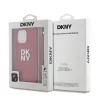 DKNY PU Leather Stack Logo Wrist Strap tok, iPhone 15 Pro - piros