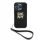 DKNY PU Leather Stack Logo Wrist Strap tok, iPhone 14 Pro - fekete