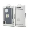 DKNY PU Leather Stack Logo Wrist Strap tok, iPhone 14 Pro Max - fekete