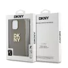 DKNY PU Leather Stack Logo Wrist Strap tok, iPhone 14 Pro Max - bézs