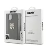 DKNY PU Leather Stack Logo Wrist Strap tok, iPhone 13 - barna