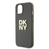 DKNY PU Leather Stack Logo Wrist Strap tok, iPhone 14 - barna