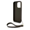 DKNY PU Leather Stack Logo Wrist Strap tok, iPhone 14 Pro - barna