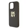 DKNY PU Leather Stack Logo Wrist Strap tok, iPhone 15 Pro - barna
