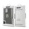 DKNY PU Leather Stack Logo Wrist Strap tok, iPhone 15 Pro - barna