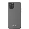 DKNY PU Leather Silver Metal Logo Magsafe tok, iPhone 12 / 12 Pro - ezüst