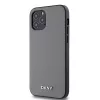 DKNY PU Leather Silver Metal Logo Magsafe tok, iPhone 12 / 12 Pro - ezüst