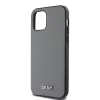 DKNY PU Leather Silver Metal Logo Magsafe tok, iPhone 12 / 12 Pro - ezüst
