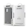 DKNY PU Leather Silver Metal Logo Magsafe tok, iPhone 12 / 12 Pro - ezüst