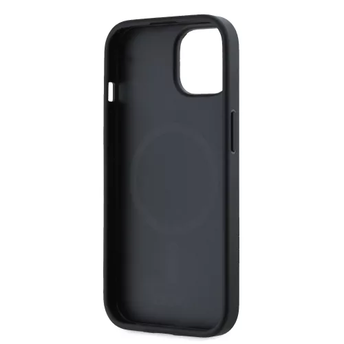 DKNY PU Leather Silver Metal Logo Magsafe tok, iPhone 13 - ezüst
