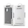 DKNY PU Leather Silver Metal Logo Magsafe tok, iPhone 13 - ezüst
