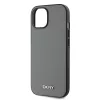 DKNY PU Leather Silver Metal Logo Magsafe tok, iPhone 14 - ezüst