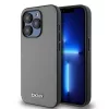 DKNY PU Leather Silver Metal Logo Magsafe tok, iPhone 15 Pro Max - ezüst