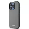 DKNY PU Leather Silver Metal Logo Magsafe tok, iPhone 15 Pro Max - ezüst