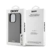 DKNY PU Leather Silver Metal Logo Magsafe tok, iPhone 15 Pro Max - ezüst