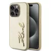 Karl Lagerfeld Wrinkled PU Signature Logo tok, iPhone 15 Pro - arany