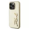 Karl Lagerfeld Wrinkled PU Signature Logo tok, iPhone 15 Pro - arany