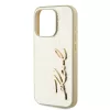 Karl Lagerfeld Wrinkled PU Signature Logo tok, iPhone 15 Pro Max - arany