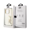 Karl Lagerfeld Wrinkled PU Signature Logo tok, iPhone 15 Pro Max - arany