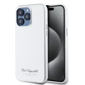   Karl Lagerfeld Grained PU Hotel RSG iPhone 15 Pro Max tok – szürke