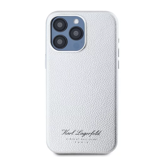 Karl Lagerfeld Grained PU Hotel RSG iPhone 15 Pro Max tok – szürke