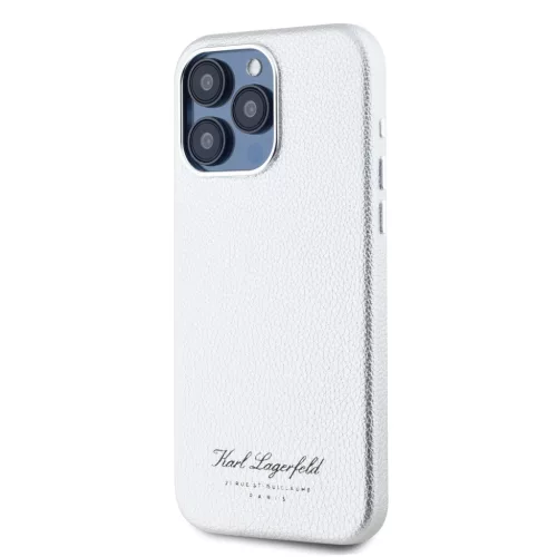 Karl Lagerfeld Grained PU Hotel RSG iPhone 15 Pro Max tok – szürke